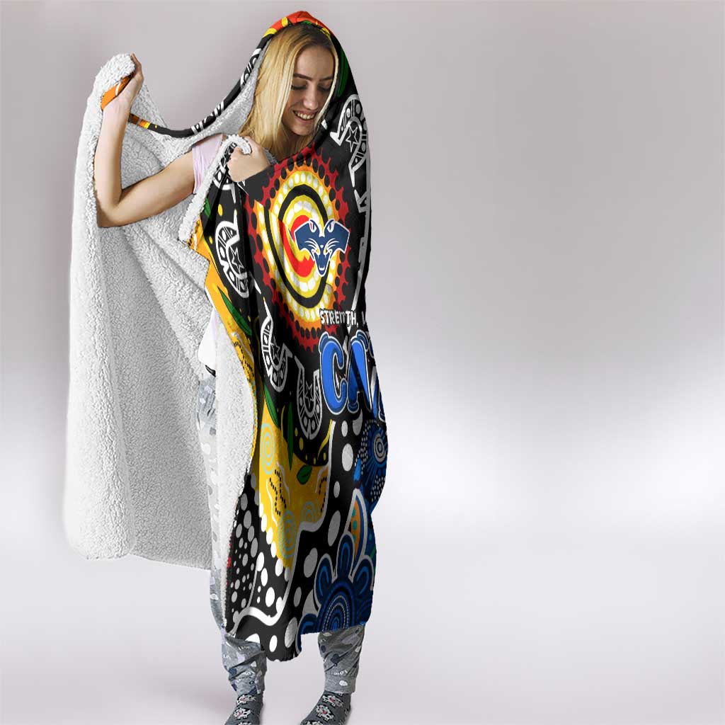 Cats AFL Celebrating 50 Years of Naidoc Hooded Blanket NAIDOC Week 2025 Aboriginal