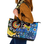 Cats AFL Celebrating 50 Years of Naidoc Leather Tote Bag NAIDOC Week 2025 Aboriginal