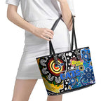 Cats AFL Celebrating 50 Years of Naidoc Leather Tote Bag NAIDOC Week 2025 Aboriginal