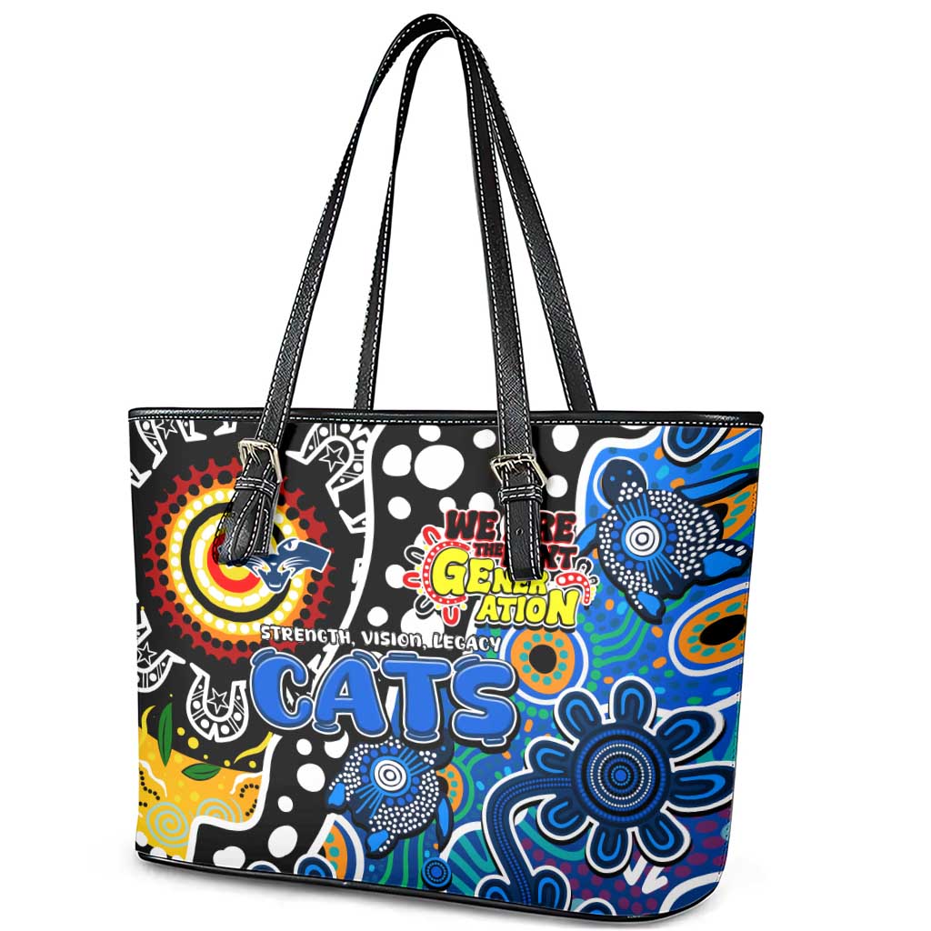 Cats AFL Celebrating 50 Years of Naidoc Leather Tote Bag NAIDOC Week 2025 Aboriginal