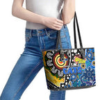Cats AFL Celebrating 50 Years of Naidoc Leather Tote Bag NAIDOC Week 2025 Aboriginal
