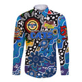 Personalised Cats AFL Celebrating 50 Years of Naidoc Long Sleeve Button Shirt NAIDOC Week 2025 Aboriginal
