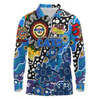 Personalised Cats AFL Celebrating 50 Years of Naidoc Long Sleeve Polo Shirt NAIDOC Week 2025 Aboriginal