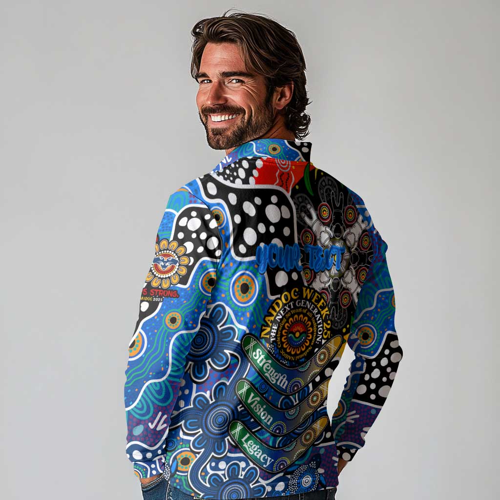 Personalised Cats AFL Celebrating 50 Years of Naidoc Long Sleeve Polo Shirt NAIDOC Week 2025 Aboriginal