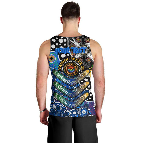 Personalised Cats AFL Celebrating 50 Years of Naidoc Men Tank Top NAIDOC Week 2025 Aboriginal