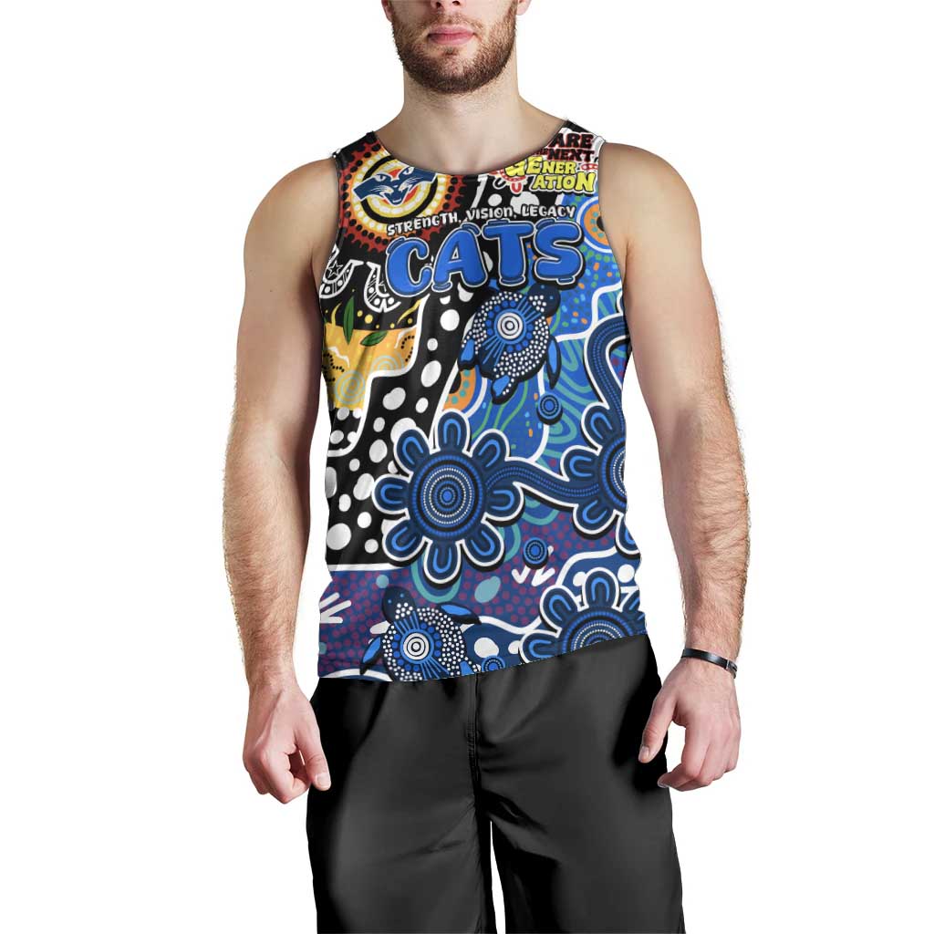 Personalised Cats AFL Celebrating 50 Years of Naidoc Men Tank Top NAIDOC Week 2025 Aboriginal