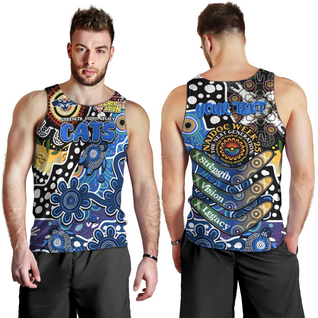 Personalised Cats AFL Celebrating 50 Years of Naidoc Men Tank Top NAIDOC Week 2025 Aboriginal