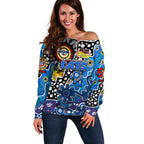 Personalised Cats AFL Celebrating 50 Years of Naidoc Off Shoulder Sweater NAIDOC Week 2025 Aboriginal