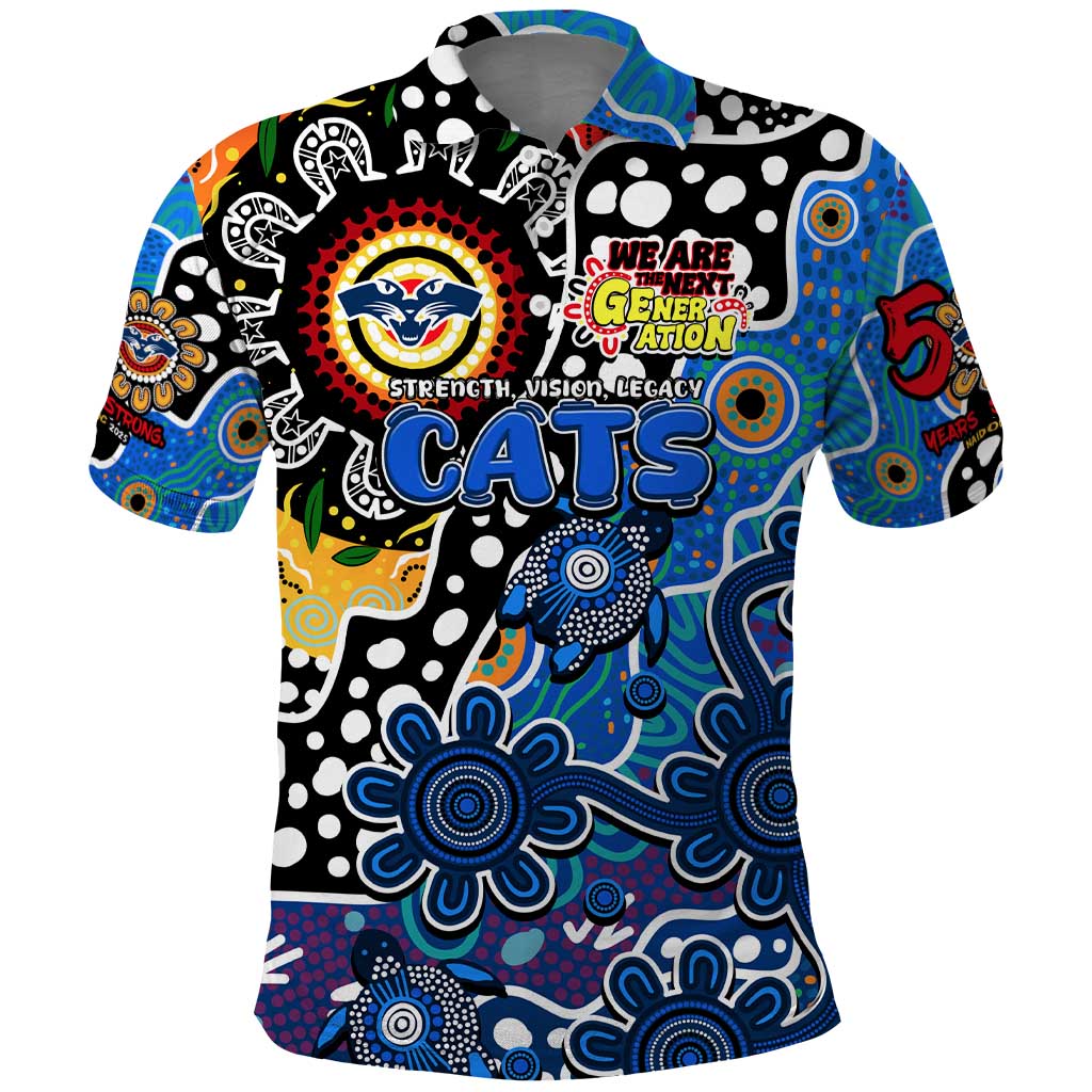 Personalised Cats AFL Celebrating 50 Years of Naidoc Polo Shirt NAIDOC Week 2025 Aboriginal