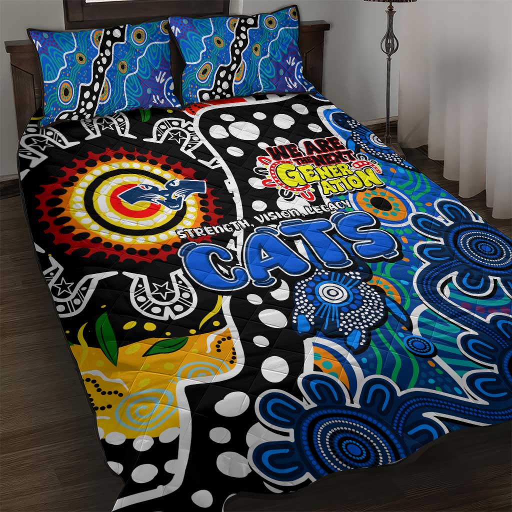 Cats AFL Celebrating 50 Years of Naidoc Quilt Bed Set NAIDOC Week 2025 Aboriginal