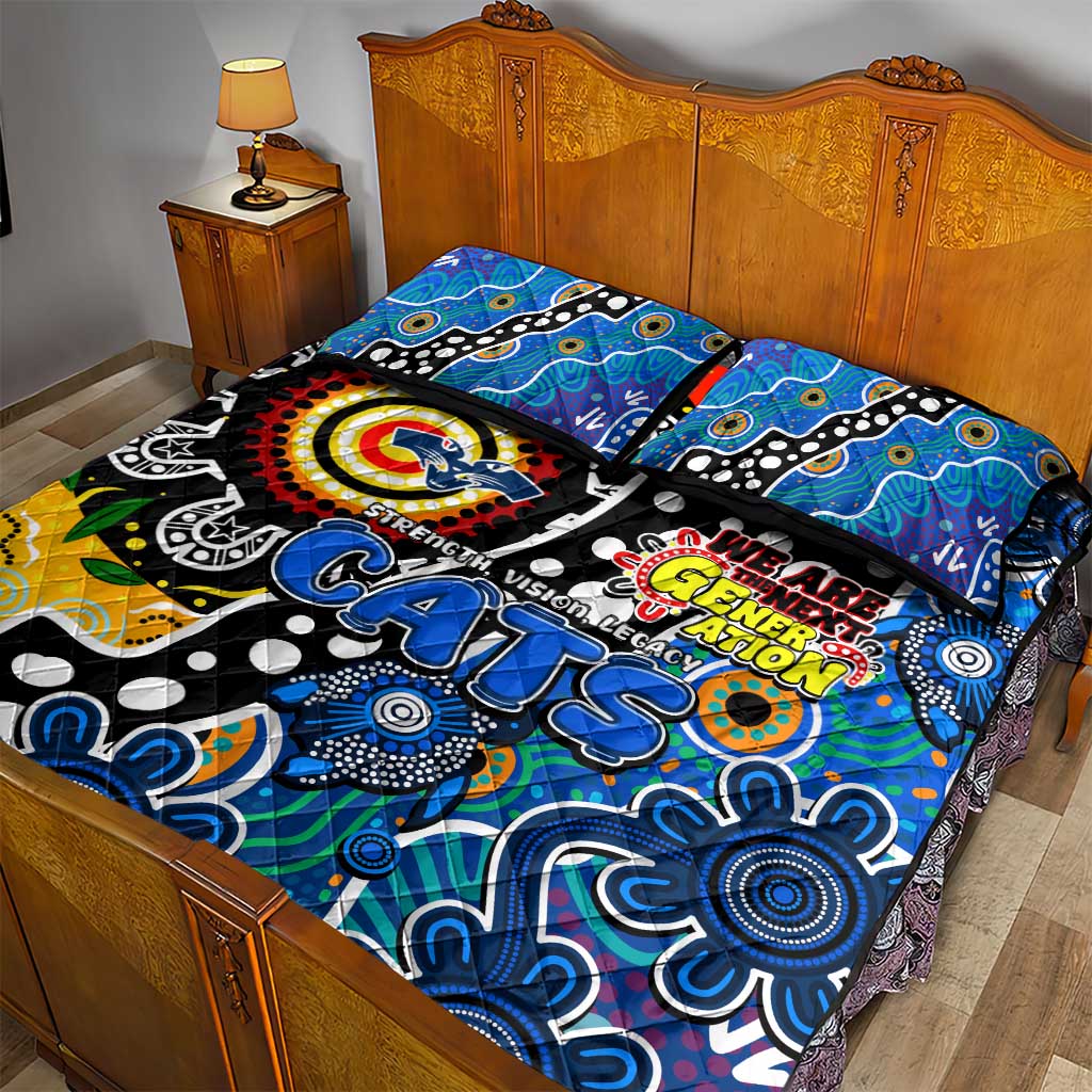 Cats AFL Celebrating 50 Years of Naidoc Quilt Bed Set NAIDOC Week 2025 Aboriginal