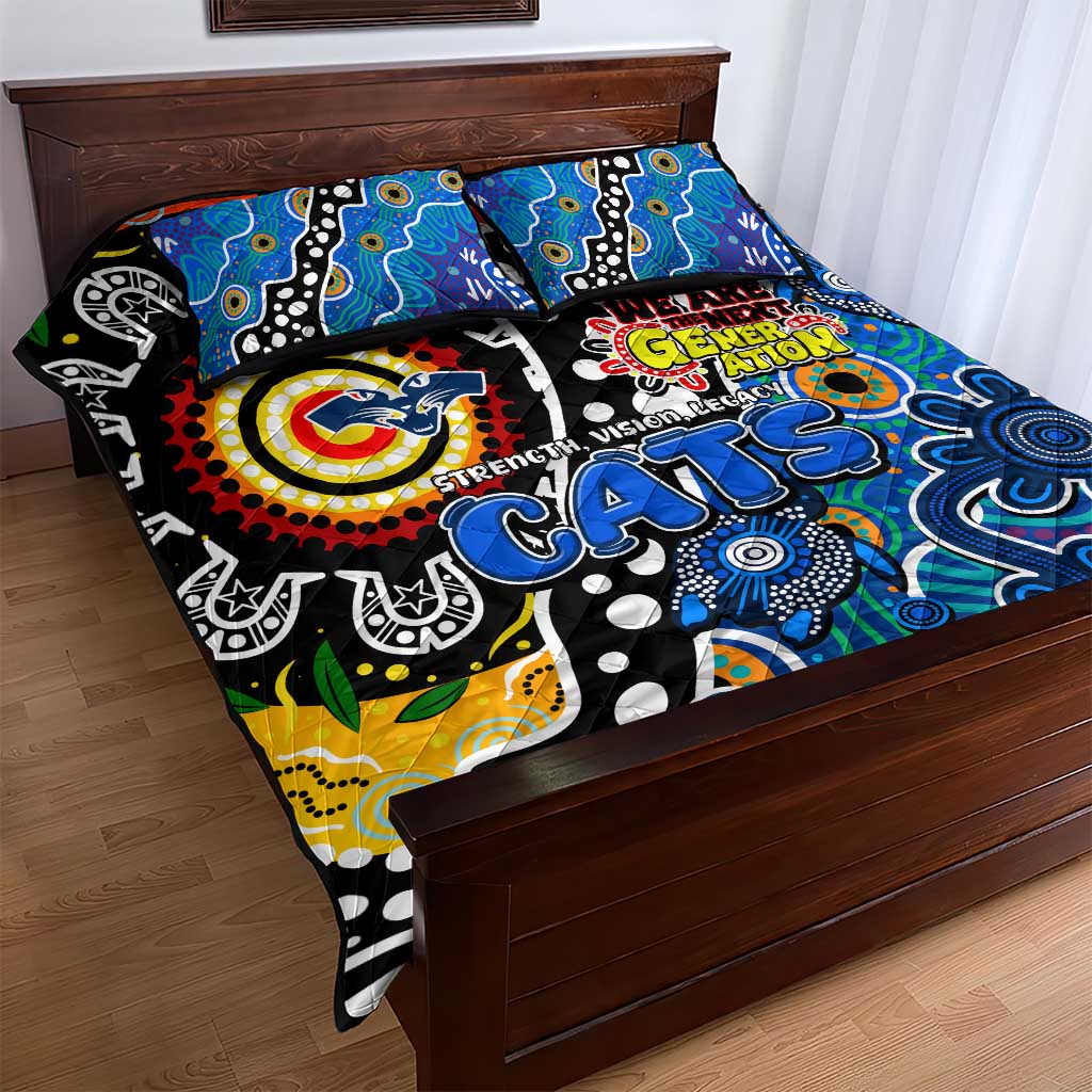 Cats AFL Celebrating 50 Years of Naidoc Quilt Bed Set NAIDOC Week 2025 Aboriginal