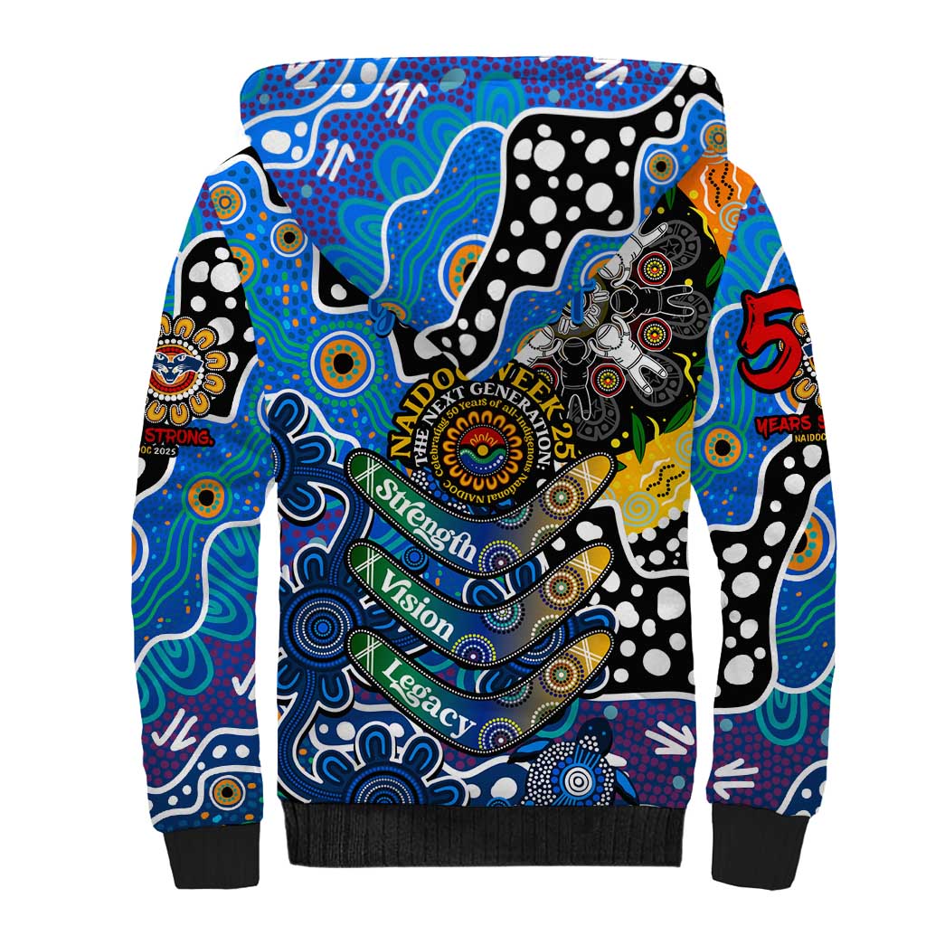 Personalised Cats AFL Celebrating 50 Years of Naidoc Sherpa Hoodie NAIDOC Week 2025 Aboriginal