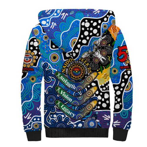Personalised Cats AFL Celebrating 50 Years of Naidoc Sherpa Hoodie NAIDOC Week 2025 Aboriginal