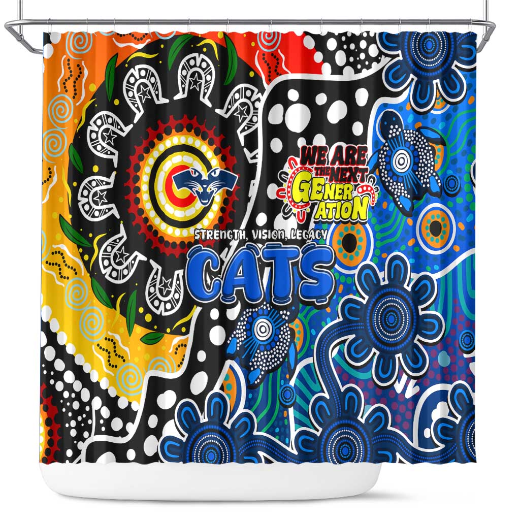 Cats AFL Celebrating 50 Years of Naidoc Shower Curtain NAIDOC Week 2025 Aboriginal