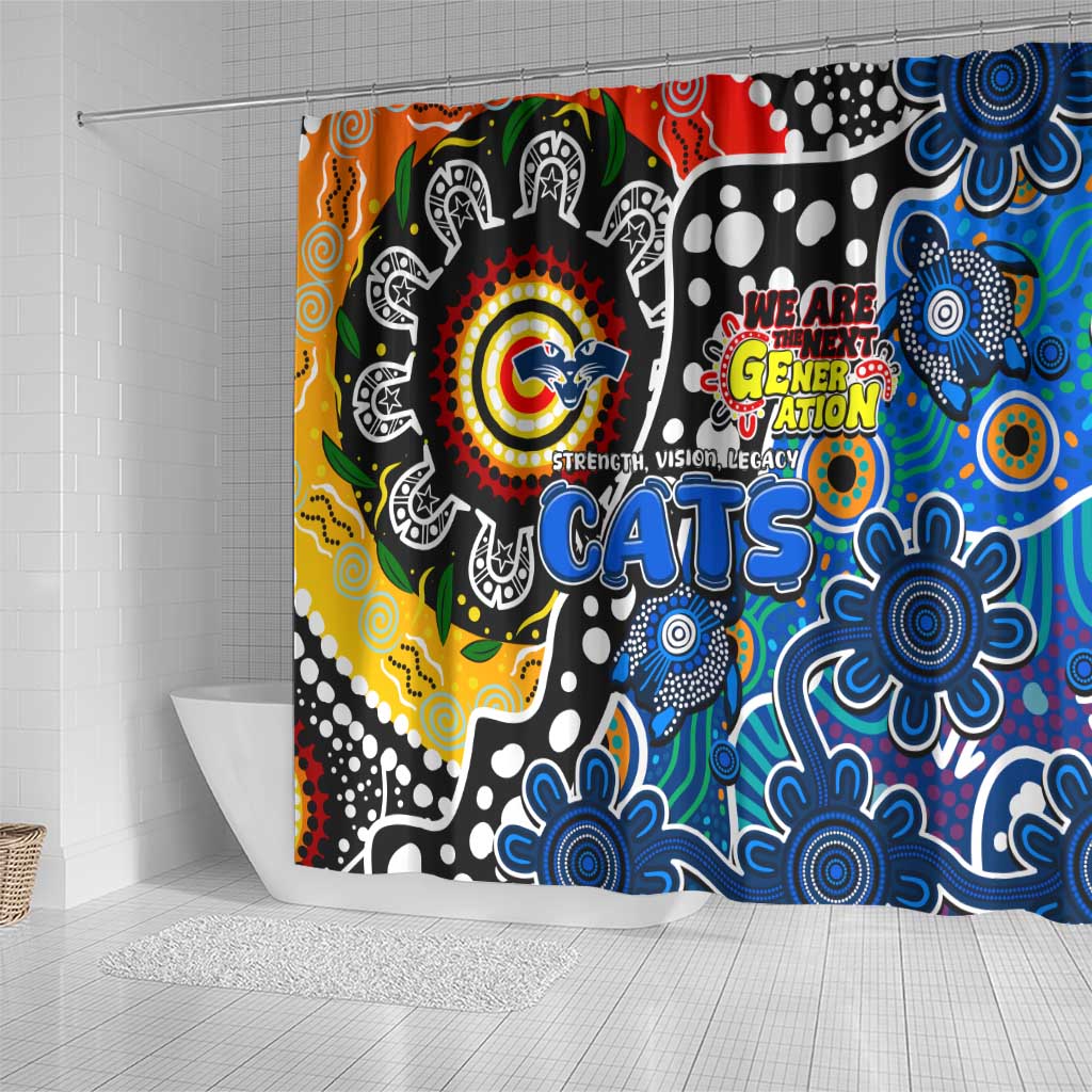 Cats AFL Celebrating 50 Years of Naidoc Shower Curtain NAIDOC Week 2025 Aboriginal