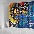 Cats AFL Celebrating 50 Years of Naidoc Shower Curtain NAIDOC Week 2025 Aboriginal