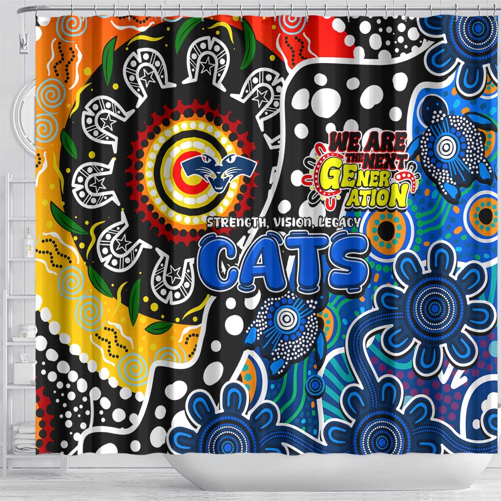 Cats AFL Celebrating 50 Years of Naidoc Shower Curtain NAIDOC Week 2025 Aboriginal