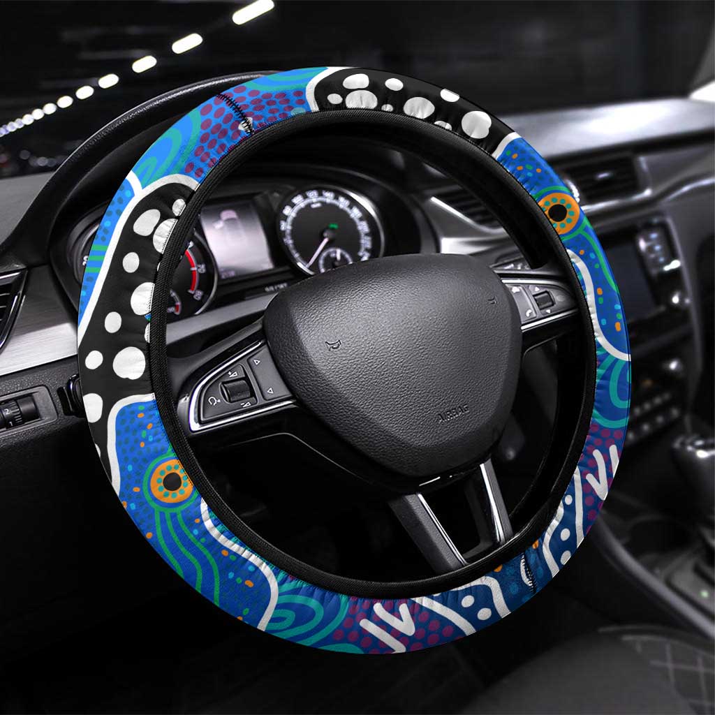 Cats AFL Celebrating 50 Years of Naidoc Steering Wheel Cover NAIDOC Week 2025 Aboriginal