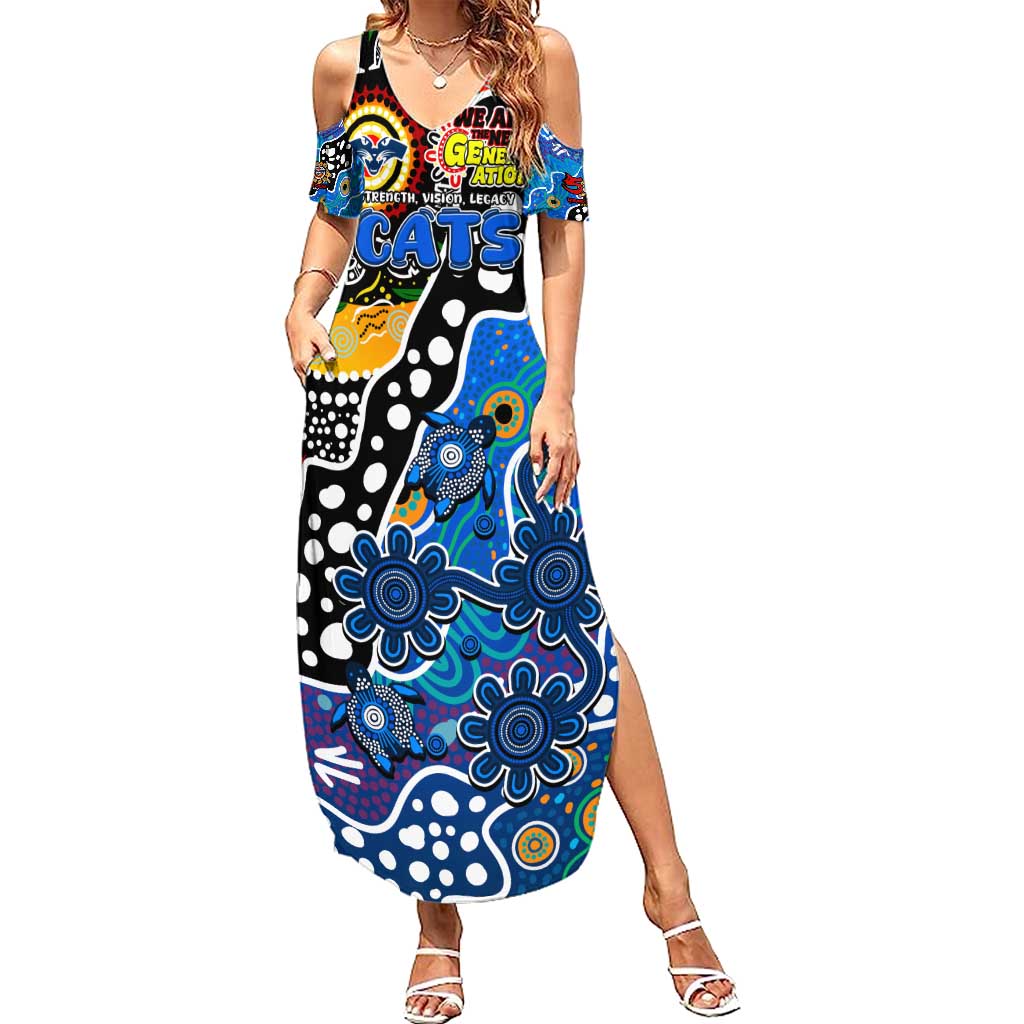 Personalised Cats AFL Celebrating 50 Years of Naidoc Summer Maxi Dress NAIDOC Week 2025 Aboriginal