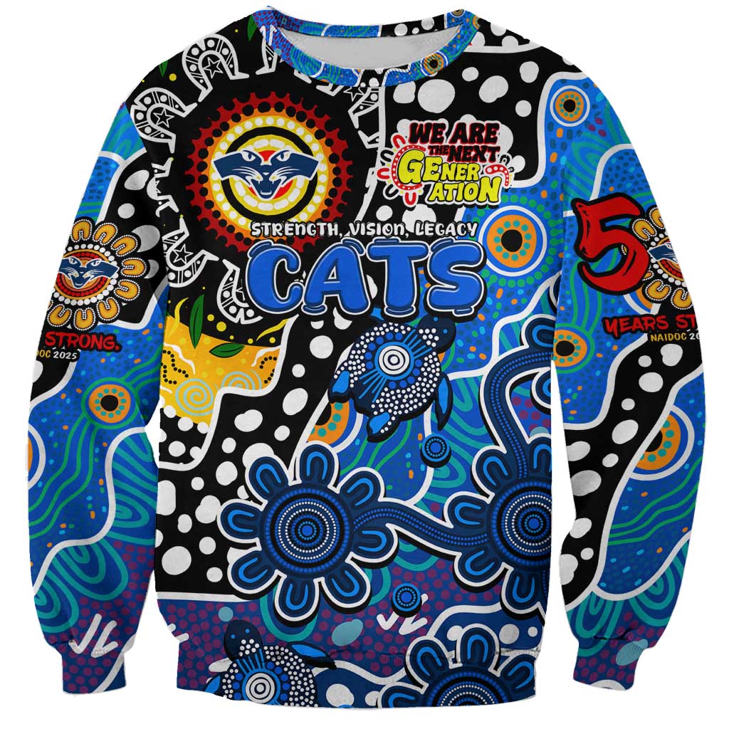 Personalised Cats AFL Celebrating 50 Years of Naidoc Sweatshirt NAIDOC Week 2025 Aboriginal