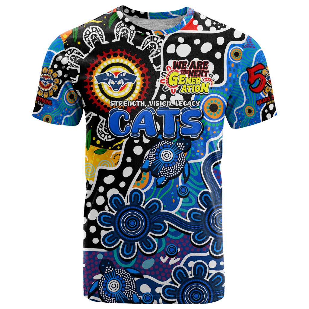 Personalised Cats AFL Celebrating 50 Years of Naidoc T Shirt NAIDOC Week 2025 Aboriginal