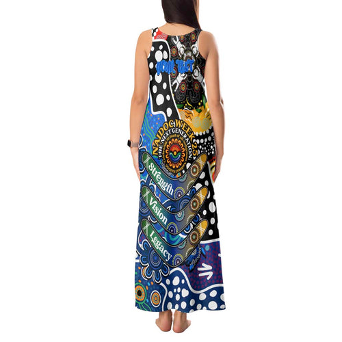 Personalised Cats AFL Celebrating 50 Years of Naidoc Tank Maxi Dress NAIDOC Week 2025 Aboriginal