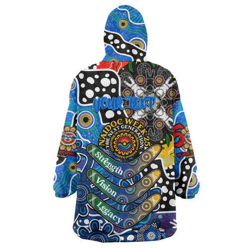 Personalised Cats AFL Celebrating 50 Years of Naidoc Wearable Blanket Hoodie NAIDOC Week 2025 Aboriginal