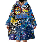 Personalised Cats AFL Celebrating 50 Years of Naidoc Wearable Blanket Hoodie NAIDOC Week 2025 Aboriginal