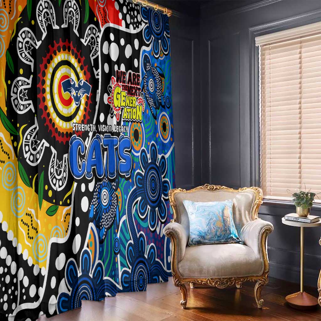 Cats AFL Celebrating 50 Years of Naidoc Window Curtain NAIDOC Week 2025 Aboriginal
