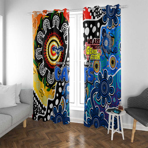 Cats AFL Celebrating 50 Years of Naidoc Window Curtain NAIDOC Week 2025 Aboriginal