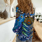 Personalised Cats AFL Celebrating 50 Years of Naidoc Women Casual Shirt NAIDOC Week 2025 Aboriginal