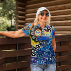 Personalised Cats AFL Celebrating 50 Years of Naidoc Women Polo Shirt NAIDOC Week 2025 Aboriginal