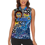 Personalised Cats AFL Celebrating 50 Years of Naidoc Women Sleeveless Polo Shirt NAIDOC Week 2025 Aboriginal