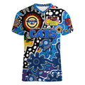 Personalised Cats AFL Celebrating 50 Years of Naidoc Women V-Neck T-Shirt NAIDOC Week 2025 Aboriginal