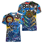 Personalised Cats AFL Celebrating 50 Years of Naidoc Women V-Neck T-Shirt NAIDOC Week 2025 Aboriginal