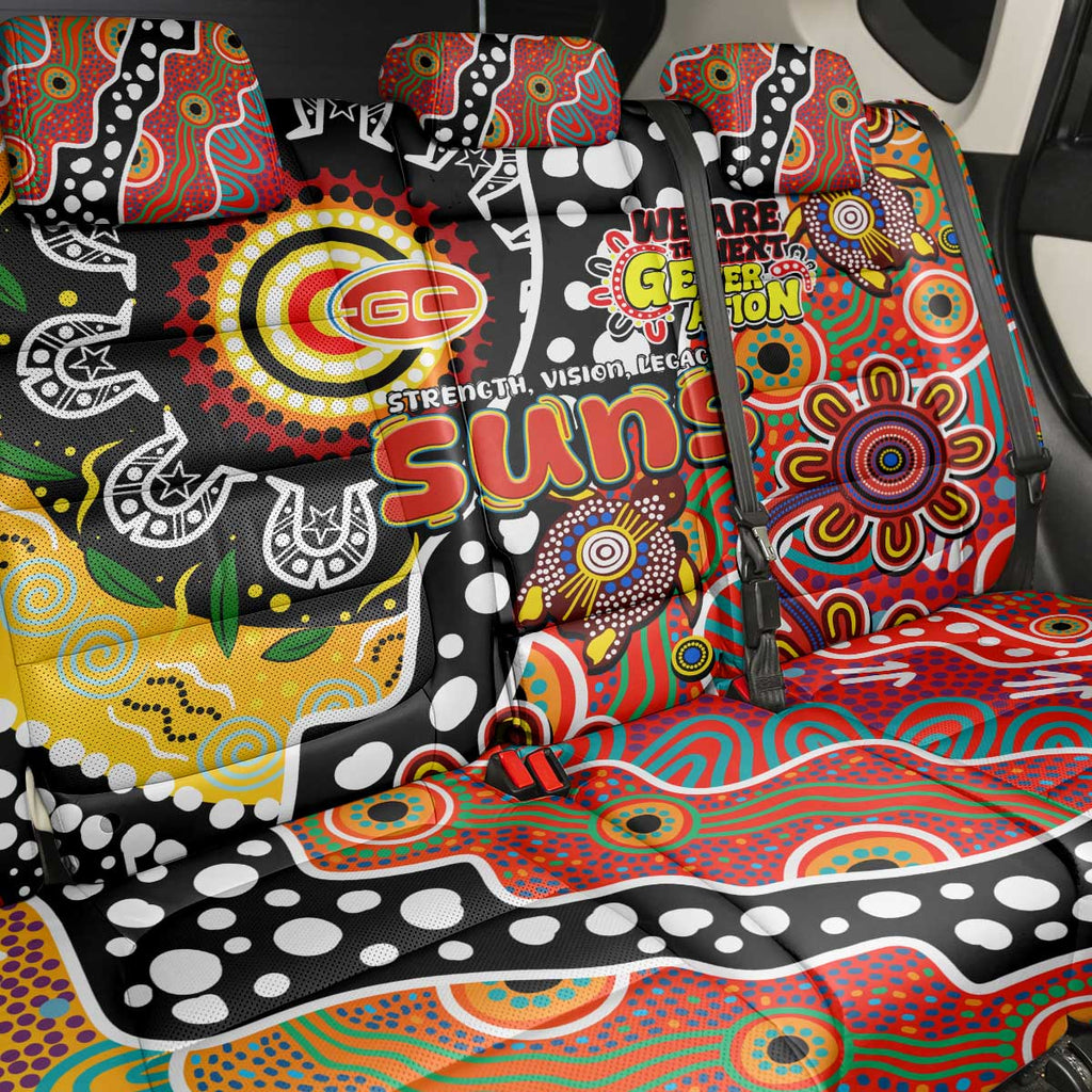 Suns AFL Celebrating 50 Years of Naidoc Back Car Seat Cover NAIDOC Week 2025 Aboriginal