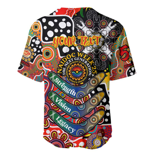 Personalised Suns AFL Celebrating 50 Years of Naidoc Baseball Jersey NAIDOC Week 2025 Aboriginal