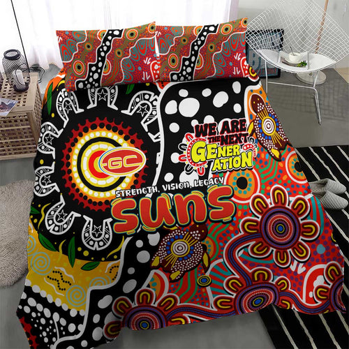 Suns AFL Celebrating 50 Years of Naidoc Bedding Set NAIDOC Week 2025 Aboriginal