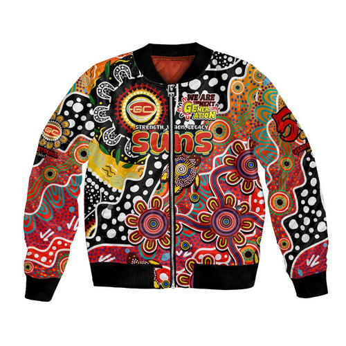 Personalised Suns AFL Celebrating 50 Years of Naidoc Bomber Jacket NAIDOC Week 2025 Aboriginal