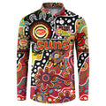 Personalised Suns AFL Celebrating 50 Years of Naidoc Button Sweatshirt NAIDOC Week 2025 Aboriginal