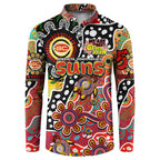 Personalised Suns AFL Celebrating 50 Years of Naidoc Button Sweatshirt NAIDOC Week 2025 Aboriginal
