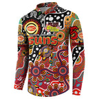 Personalised Suns AFL Celebrating 50 Years of Naidoc Button Sweatshirt NAIDOC Week 2025 Aboriginal