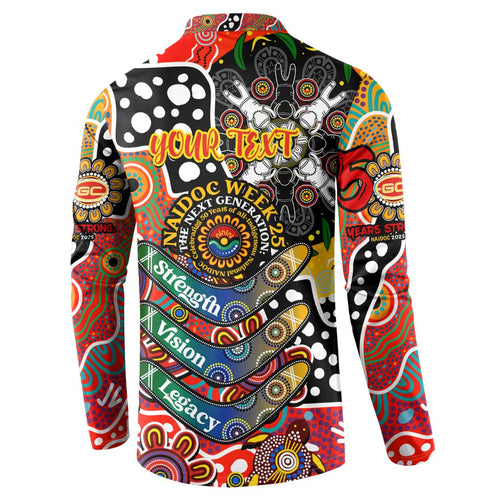 Personalised Suns AFL Celebrating 50 Years of Naidoc Button Sweatshirt NAIDOC Week 2025 Aboriginal