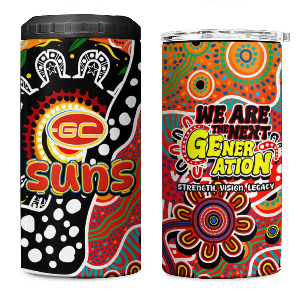 Suns AFL Celebrating 50 Years of Naidoc 4 in 1 Can Cooler Tumbler NAIDOC Week 2025 Aboriginal