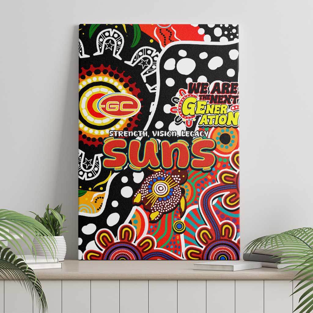 Suns AFL Celebrating 50 Years of Naidoc Canvas Wall Art NAIDOC Week 2025 Aboriginal