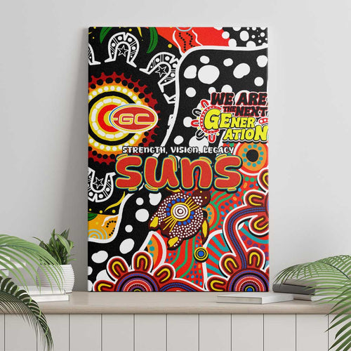 Suns AFL Celebrating 50 Years of Naidoc Canvas Wall Art NAIDOC Week 2025 Aboriginal