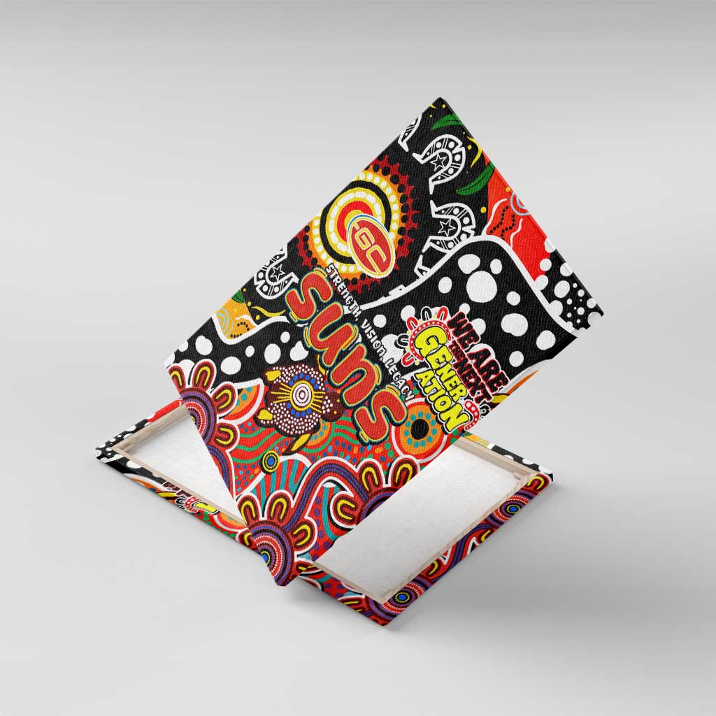 Suns AFL Celebrating 50 Years of Naidoc Canvas Wall Art NAIDOC Week 2025 Aboriginal