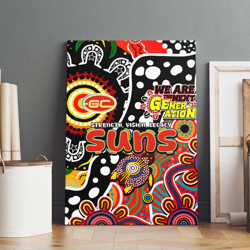 Suns AFL Celebrating 50 Years of Naidoc Canvas Wall Art NAIDOC Week 2025 Aboriginal