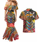 Personalised Suns AFL Celebrating 50 Years of Naidoc Couples Matching Mermaid Dress and Hawaiian Shirt NAIDOC Week 2025 Aboriginal
